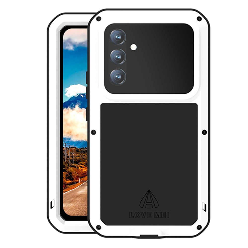 LOVE MEI For Samsung Galaxy A54 5G Metal Silicone Phone Case Full Body Protective Cover with Tempered Glass Film LOVE MEI For Samsung Galaxy A54 5G Metal Silicone Phone Case Full Body Protective Cover with Tempered Glass Film